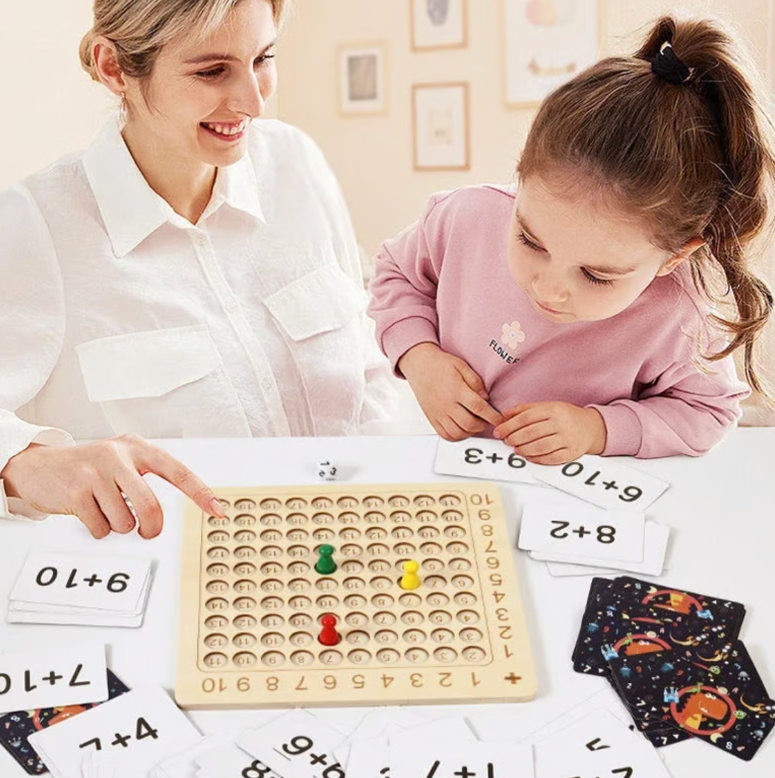 Jeu de société de multiplication Montessori