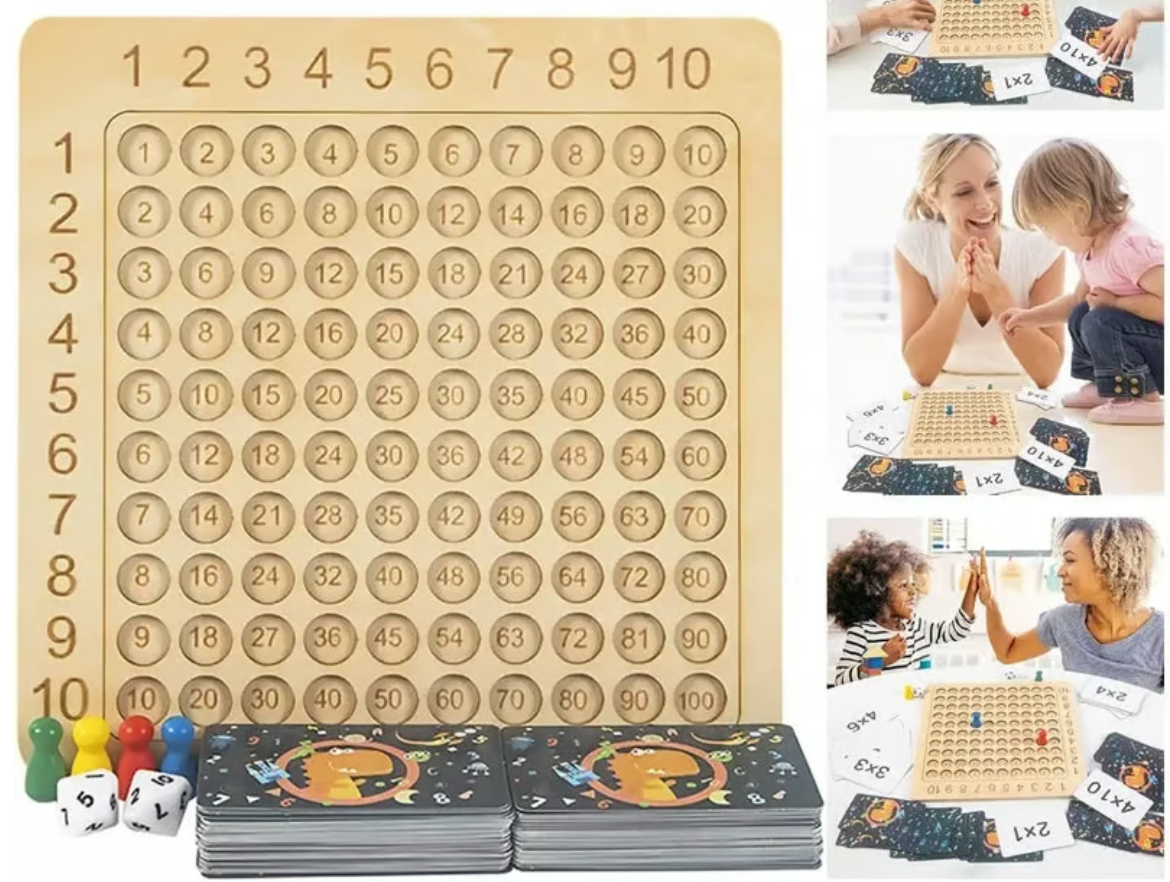Jeu de société de multiplication Montessori