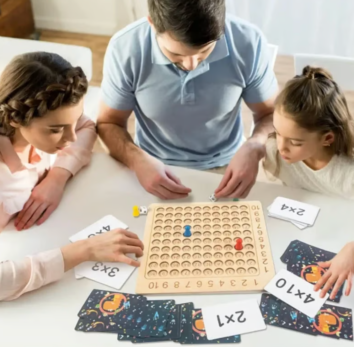 Jeu de société de multiplication Montessori