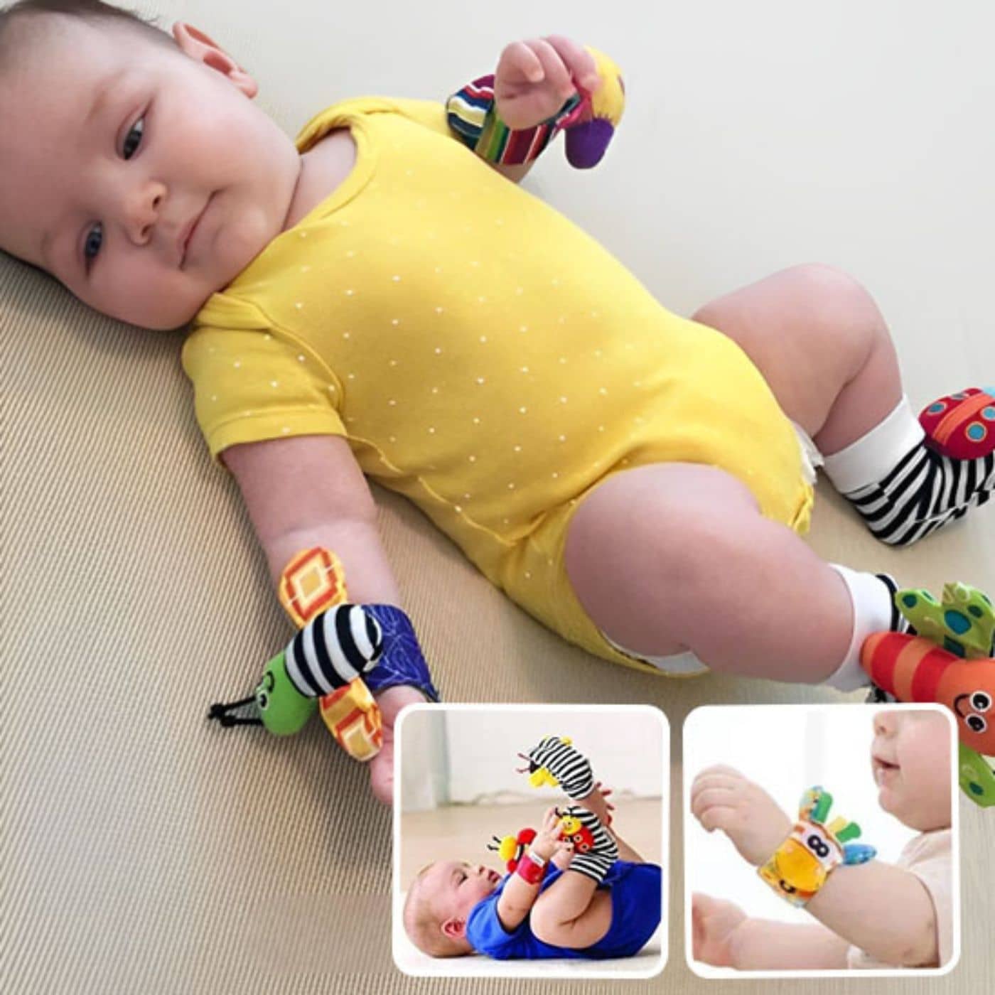 Beocut™ Set Complet Hochet Mains & Pieds – Éveil sensoriel pour bébé