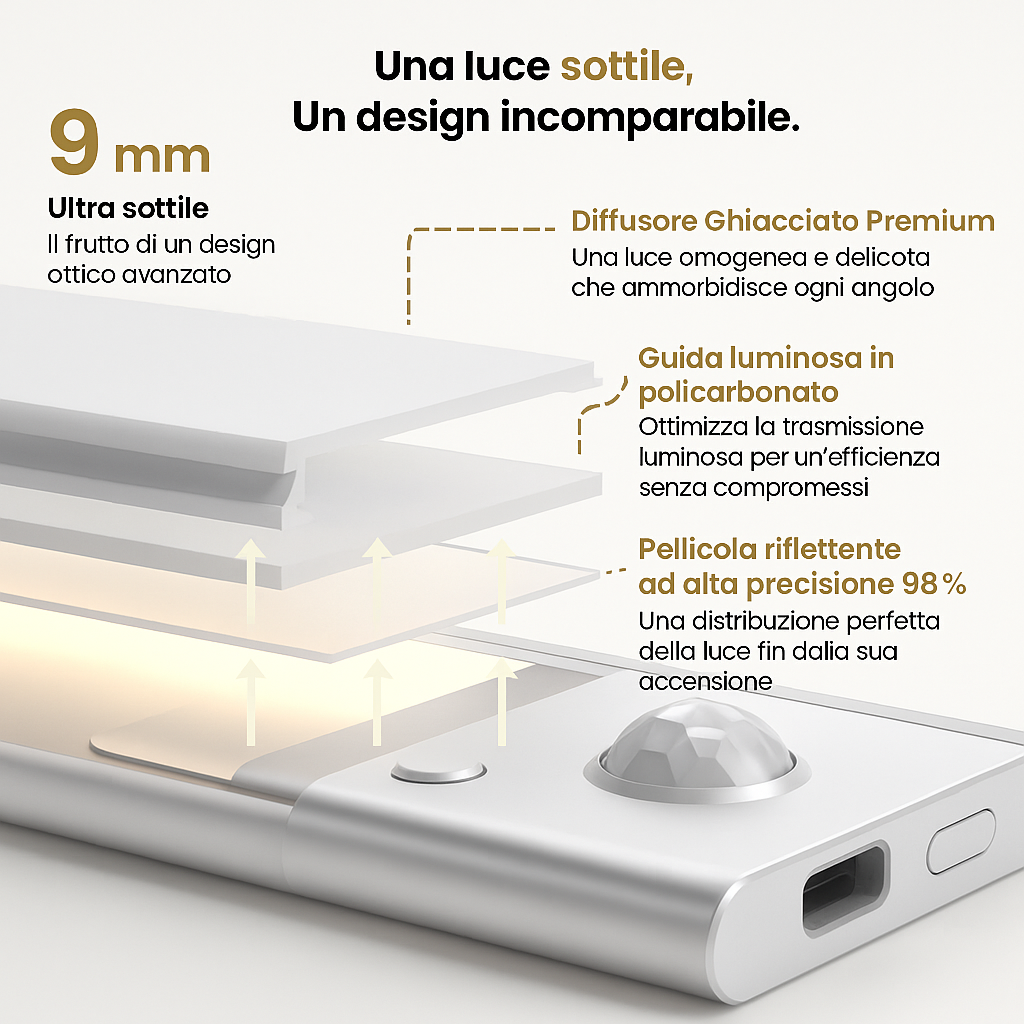 Luce Notturna Sensore Motion Ricaricabile™