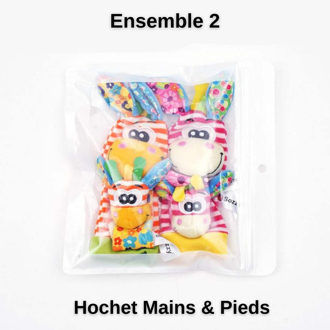 Beocut™ Set Complet Hochet Mains & Pieds – Éveil sensoriel pour bébé