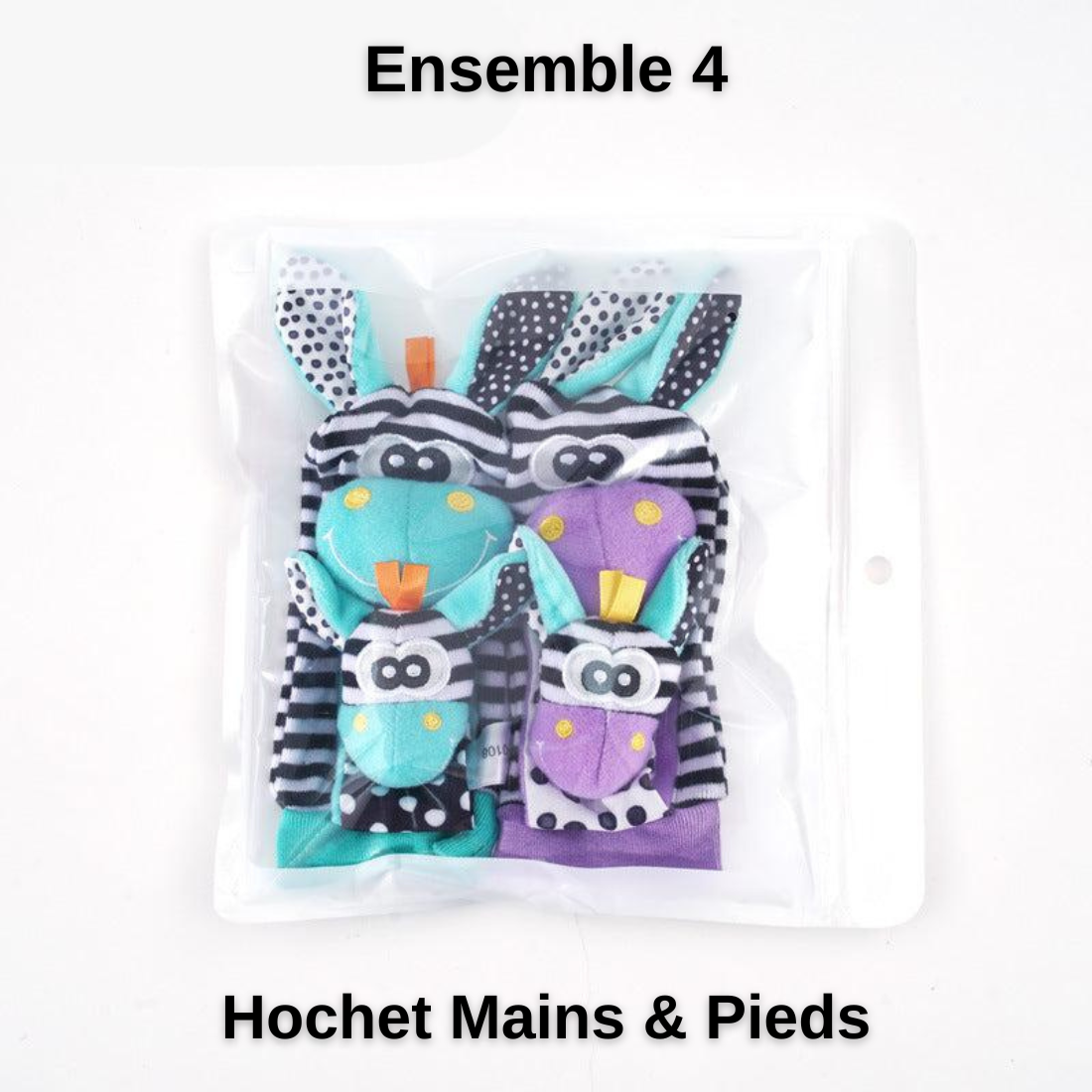 Beocut™ Set Complet Hochet Mains & Pieds – Éveil sensoriel pour bébé