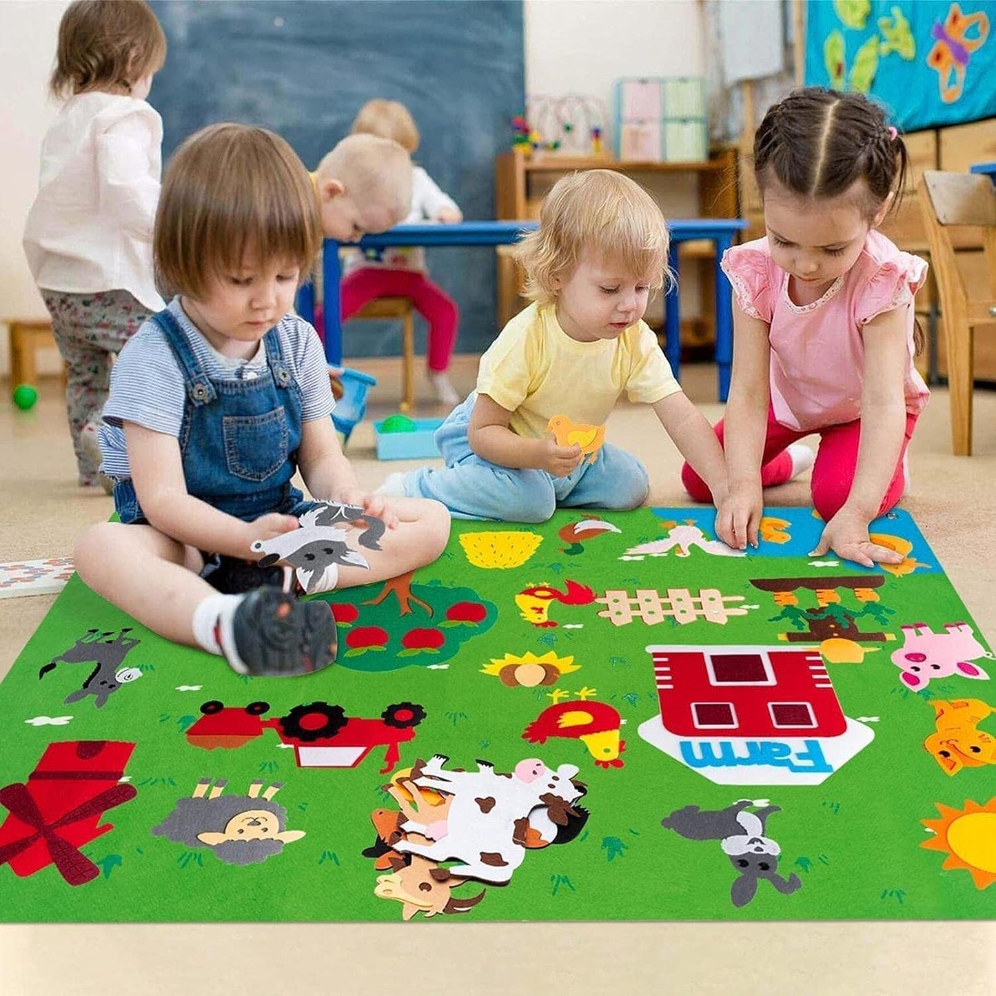 Tableau en Feutre de Ferme pour Enfants